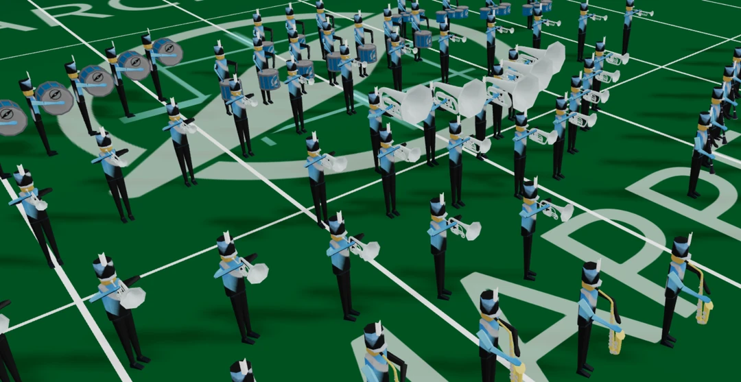 3D view of marching drill
