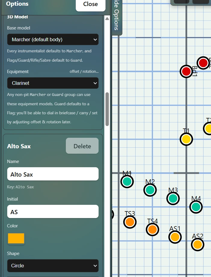 Customization options for ensembles